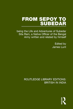 Couverture de l’ouvrage From Sepoy to Subedar