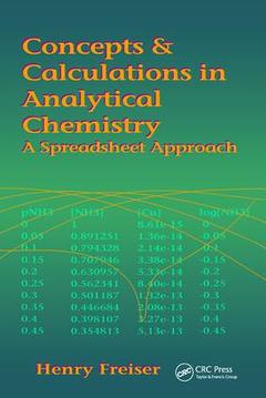 Cover of the book Concepts & Calculations in Analytical Chemistry, Featuring the Use of Excel