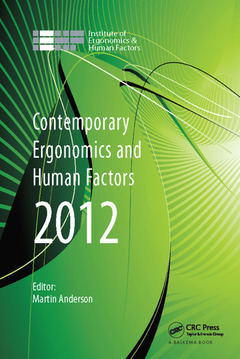Couverture de l’ouvrage Contemporary Ergonomics and Human Factors 2012