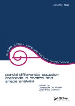 Couverture de l’ouvrage partial differential equation methods in control and shape analysis