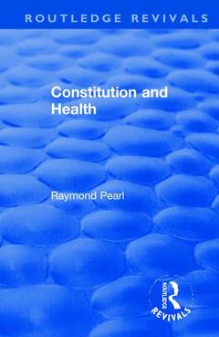 Couverture de l’ouvrage Revival: Constitution and Health (1933)