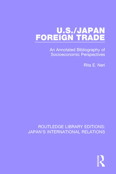 Couverture de l’ouvrage U.S./Japan Foreign Trade