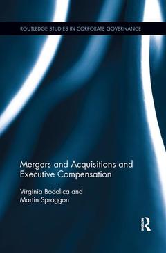 Couverture de l’ouvrage Mergers and Acquisitions and Executive Compensation