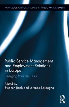 Couverture de l’ouvrage Public Service Management and Employment Relations in Europe