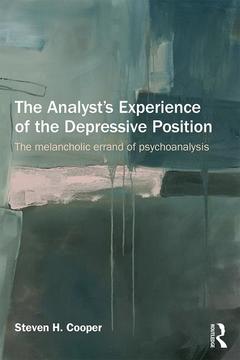 Couverture de l’ouvrage The Analyst's Experience of the Depressive Position