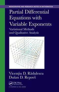 Couverture de l’ouvrage Partial Differential Equations with Variable Exponents