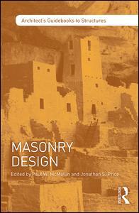 Couverture de l’ouvrage Masonry Design