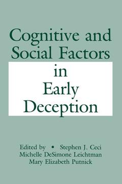 Couverture de l’ouvrage Cognitive and Social Factors in Early Deception