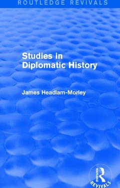 Couverture de l’ouvrage Studies in Diplomatic History
