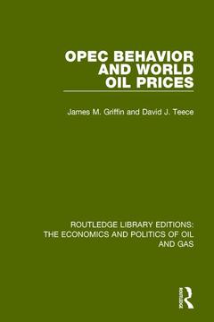 Couverture de l’ouvrage OPEC Behaviour and World Oil Prices
