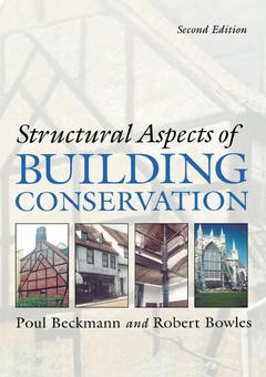 Couverture de l’ouvrage Structural Aspects of Building Conservation