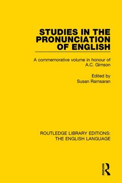 Couverture de l’ouvrage Studies in the Pronunciation of English