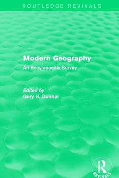 Couverture de l’ouvrage Modern Geography