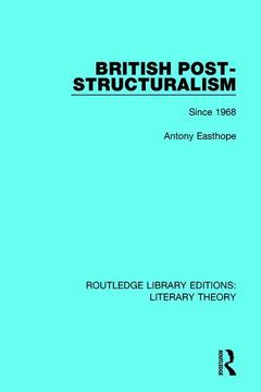 Couverture de l’ouvrage British Post-Structuralism