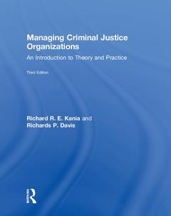 Couverture de l’ouvrage Managing Criminal Justice Organizations