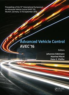 Couverture de l’ouvrage Advanced Vehicle Control