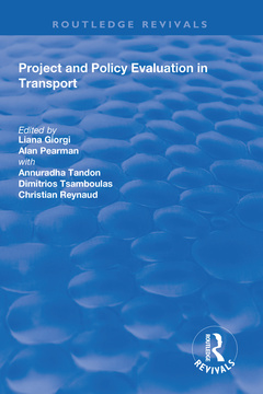 Couverture de l’ouvrage Project and Policy Evaluation in Transport