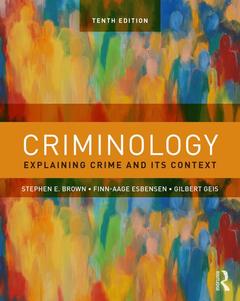Couverture de l’ouvrage Criminology