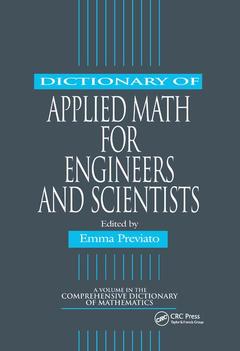 Couverture de l’ouvrage Dictionary of Applied Math for Engineers and Scientists
