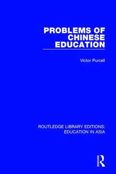 Couverture de l’ouvrage Problems of Chinese Education