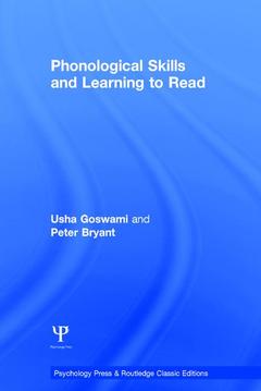 Couverture de l’ouvrage Phonological Skills and Learning to Read