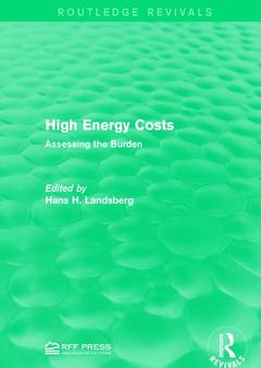 Couverture de l’ouvrage High Energy Costs