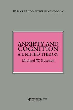 Couverture de l’ouvrage Anxiety and Cognition