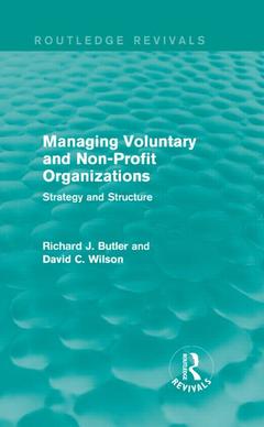 Couverture de l’ouvrage Managing Voluntary and Non-Profit Organizations
