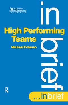 Couverture de l’ouvrage High Performing Teams In Brief