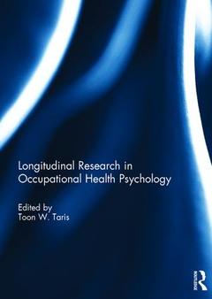Couverture de l’ouvrage Longitudinal Research in Occupational Health Psychology
