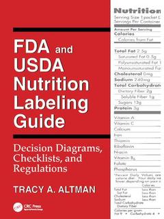 Couverture de l’ouvrage FDA and USDA Nutrition Labeling Guide