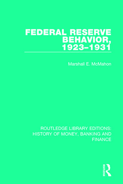 Couverture de l’ouvrage Federal Reserve Behavior, 1923-1931
