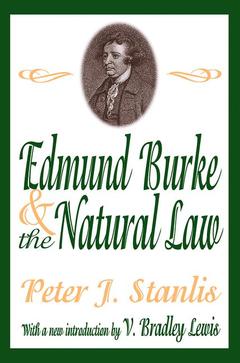 Couverture de l’ouvrage Edmund Burke and the Natural Law