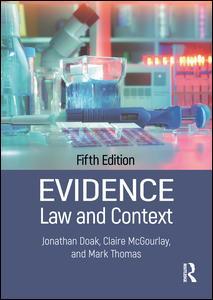 Cover of the book Evidence: Law and Context