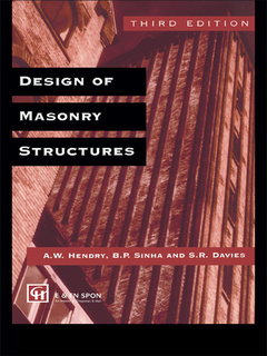 Couverture de l’ouvrage Design of Masonry Structures