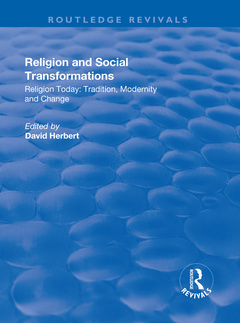 Couverture de l’ouvrage Religion and Social Transformations