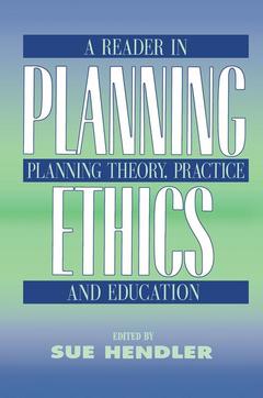 Couverture de l’ouvrage Planning Ethics