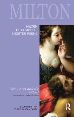 Couverture de l’ouvrage Milton: The Complete Shorter Poems