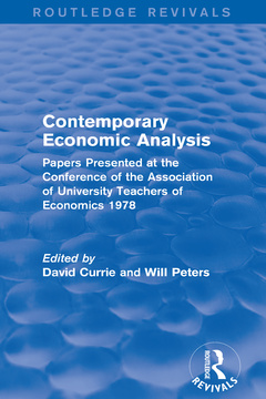 Couverture de l’ouvrage Contemporary Economic Analysis (Routledge Revivals)