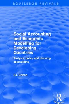 Cover of the book Social Accounting and Economic Modelling for Developing Countries