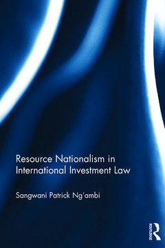 Cover of the book Resource Nationalism in International Investment Law