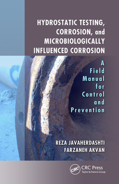 Couverture de l’ouvrage Hydrostatic Testing, Corrosion, and Microbiologically Influenced Corrosion