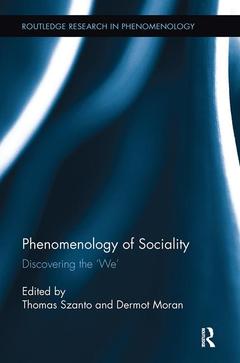 Couverture de l’ouvrage Phenomenology of Sociality