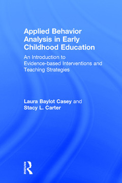 Couverture de l’ouvrage Applied Behavior Analysis in Early Childhood Education