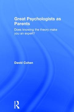 Cover of the book Great Psychologists as Parents