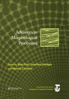 Couverture de l’ouvrage Advances in Morphological Processing