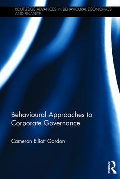 Couverture de l’ouvrage Behavioural Approaches to Corporate Governance