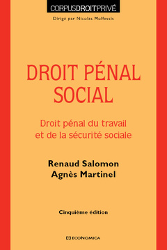 Couverture de l’ouvrage Droit pénal social, 5e éd.