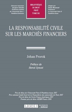 Cover of the book LA RESPONSABILITE CIVILE SUR LES MARCHES FINANCIERS