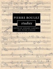 Couverture de l’ouvrage Pierre Boulez Studies